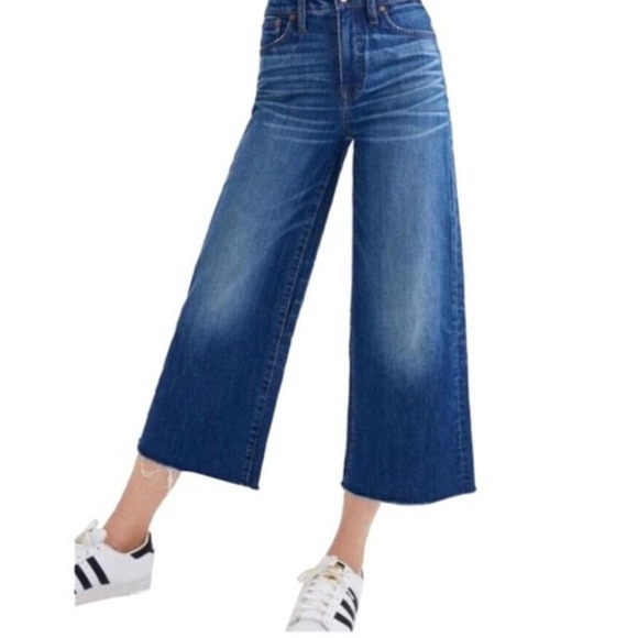 Madewell Denim - Madewell high-rise wide leg cropped jeans